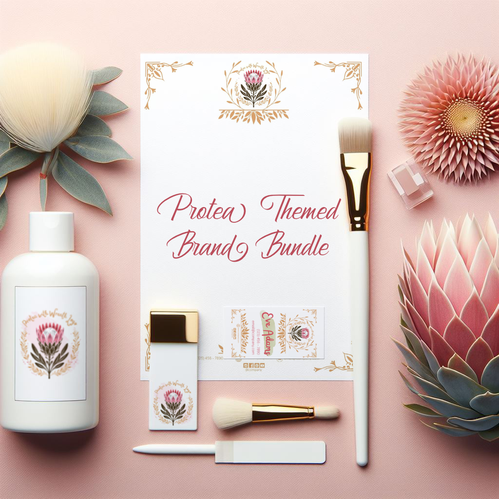 Canva Template: Protea with Wreath Themed Branding Bundle