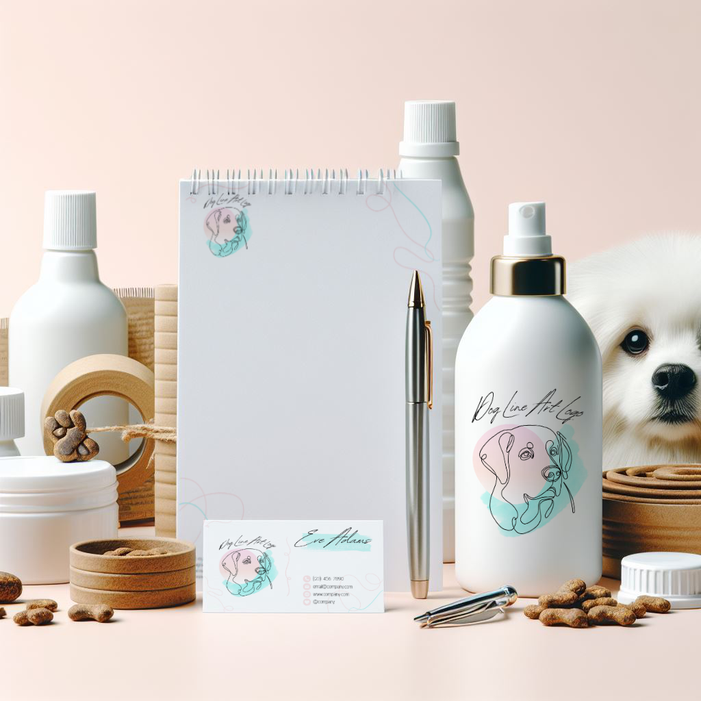 Canva Template: Line Art Dog Themed Branding Bundle