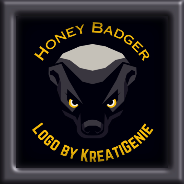 Canva Template: Honey Badger Low Poly Style Logo